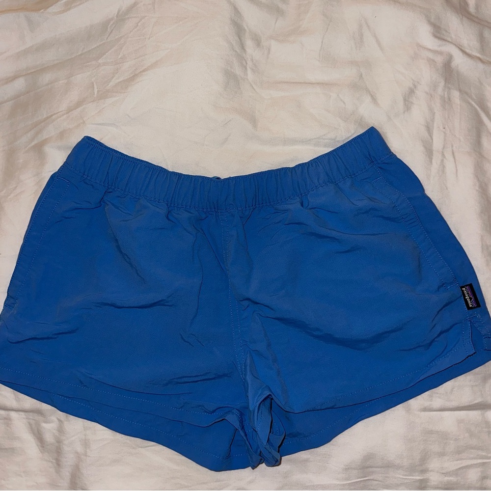 Patagonia light blue “barely baggie” shorts